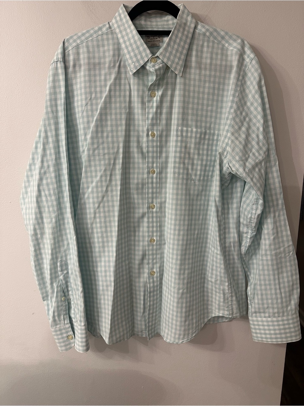 Light Blue Gingham Dress Shirt - Classic Button-Down